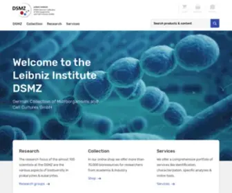 DSMZ.de(German Collection of Microorganisms and Cell Cultures GmbH) Screenshot