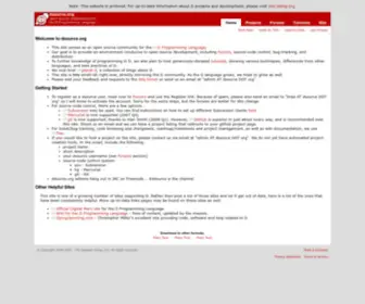 Dsource.org(Open Source Development for the D Programming Language) Screenshot