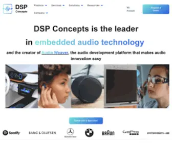DSpconcepts.com(The Leader in Embedded Audio Technology) Screenshot