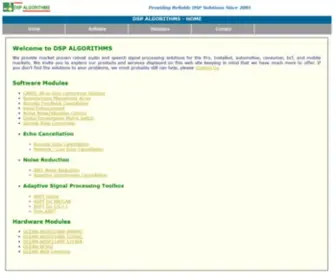 Dspalgorithms.com(DSP ALGORITHMS) Screenshot