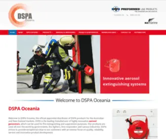 Dspaoceania.com(Highly innovative aerosol generators for fire extinguishing and suppression) Screenshot