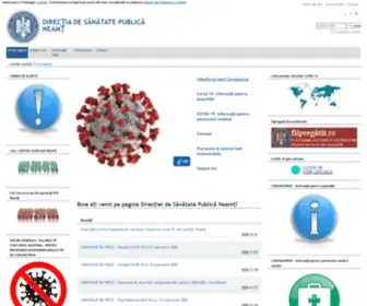 DSPjneamt.ro(Bine ați venit pe pagina Direcției de Sănătate Publică Neamț) Screenshot