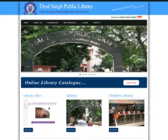 DSPL.org.in(Dyal Singh Public Library) Screenshot