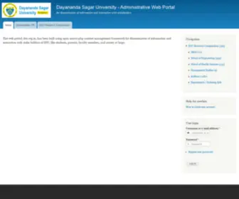 Dsu.org.in(Dayananda Sagar University) Screenshot