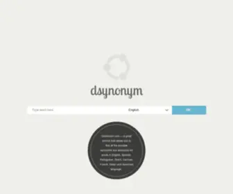 DSynonym.com(The dictionary of synonyms) Screenshot