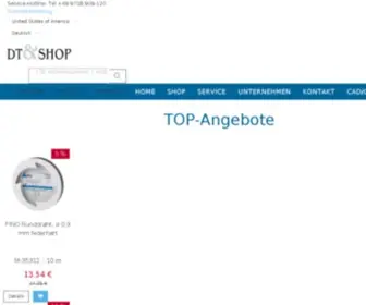 DT-Shop.com(Dentallaborbedarf bei DT&SHOP) Screenshot