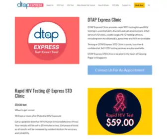 Dtapexpress.clinic(HIV STD Clinic Singapore) Screenshot