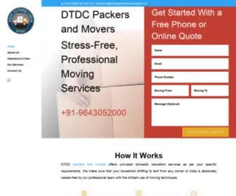 DTDcpackersandmovers.in(#1 Moving Company) Screenshot