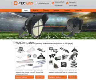 Dtecled.com(Commercial Lighting) Screenshot