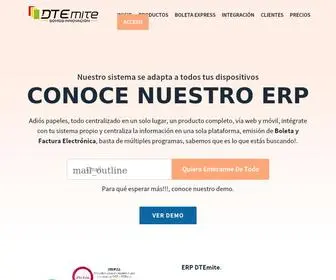 Dtemite.cl(DTEmite el mejor ERP del mercado) Screenshot