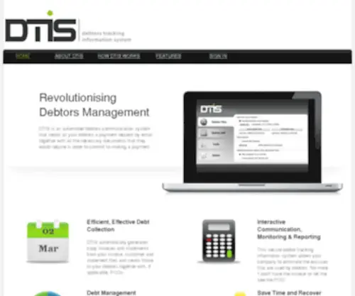 Dtis.co.za(Financial Information Symmetry integrated with Account Management Tools. System1A) Screenshot