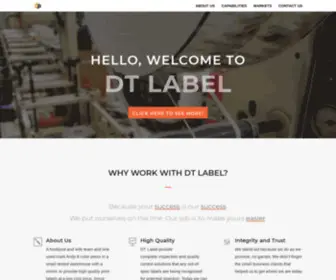 Dtlabel.net(DT Label Manufacturing) Screenshot