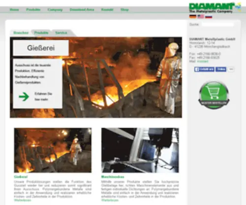 DTM-India.com(DIAMANT Metallplastic GmbH) Screenshot