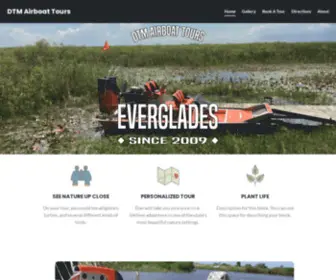 Dtmairboattours.com(DTM Airboat Tours) Screenshot