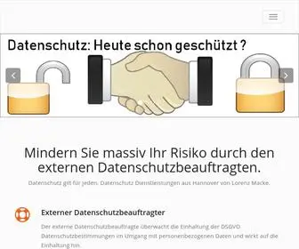 DTNSCHTZ.de(DaTeNSCHuTZbeauftragter Lorenz Macke) Screenshot