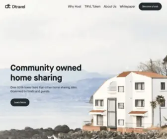 Dtravel.com(Community Owned Home Sharing with Lower Fees) Screenshot