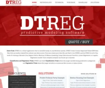 Dtreg.com(Dtreg) Screenshot