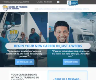 DTRSchooloftrucking.com(Truck Drive School in Las Vegas. The rising demand for qualified truck drivers) Screenshot