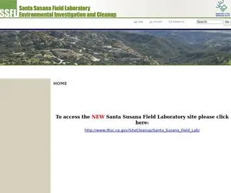 DTSC-SSFL.com(Santa Susana Field Laboratory Site Investigation and Cleanup) Screenshot