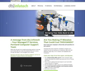 Dtsinfotech.com(Managed IT Services Portland) Screenshot