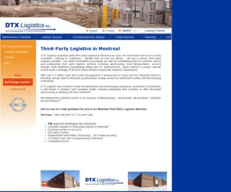 DTxlogistics.com(Third-Party Logistics in Montreal) Screenshot