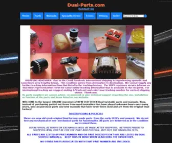 Dual-Parts.com(Dual turntable parts) Screenshot