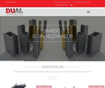 Dualaluminyum.com(Dual Al) Screenshot