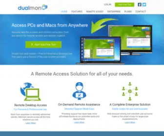 Dualmon.com(Free Remote Desktop and Remote Support Software) Screenshot