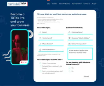 Dubaichambertiktokacademy.com(Learn How to Advertise on TikTok) Screenshot
