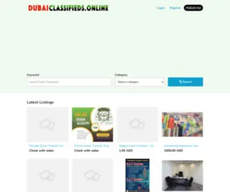 Dubaiclassified.com(Online Classifieds and Yellow Pages) Screenshot