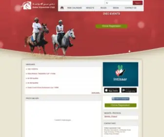 Dubaiequestrianclub.ae(Dubai Equestrian Club) Screenshot