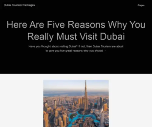 Dubaitourismpackages.co.in(Dubai Tourism Packages) Screenshot
