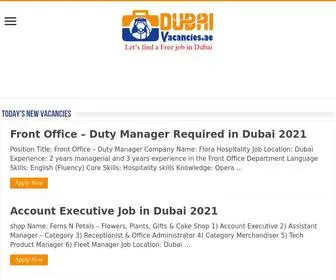 Dubaivacancies.ae(2024. Find 100's of Free Jobs in Dubai on Our Website. Apply Today to Boost your Career) Screenshot