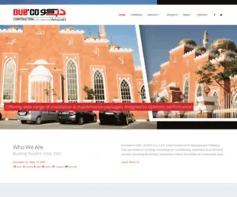 Dubcodubai.com(DUBCO is a U.A.E. based Construction Management Company) Screenshot
