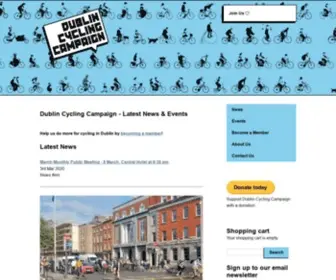 Dublincycling.com(Dublin Cycling Campaign) Screenshot