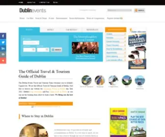 Dublinevents.com(The Official Travel & Tourism Guide of Dublin) Screenshot