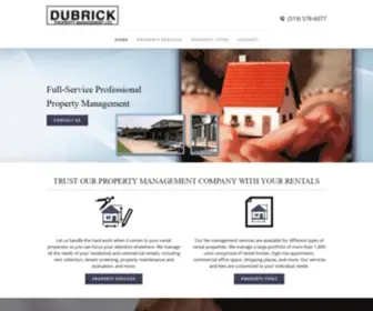 Dubrickpm.com(Property Management Company) Screenshot