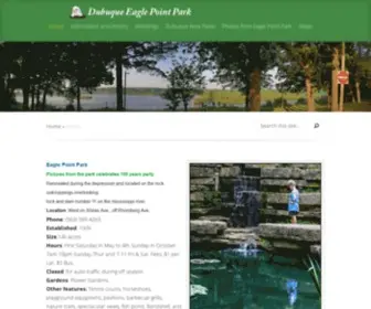 Dubuqueeaglepointpark.com(Overlooking the Mississippi River at Lock and Dam #11) Screenshot