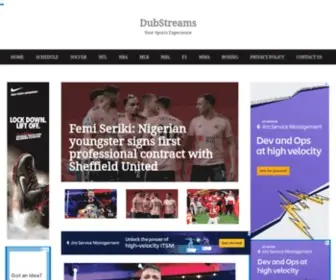 Dubzstreams.com(Your Sports Experience) Screenshot