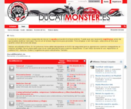Ducatimonster.es(Ducati) Screenshot