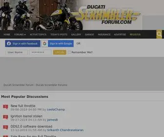 Ducatiscramblerforum.com(Ducati Scrambler Forum) Screenshot