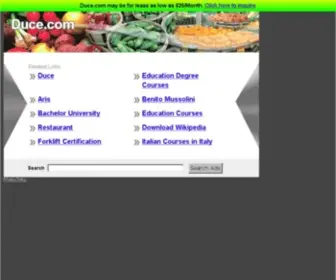 Duce.com(The Leading Duce Site on the Net) Screenshot