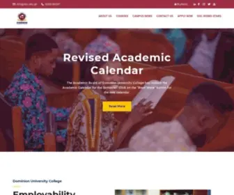 Duc.edu.gh(Dominion University College) Screenshot