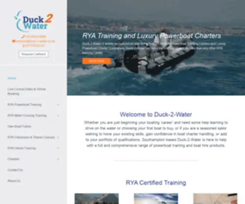 Duck-2-Water.co.uk(Powerboat Training School) Screenshot