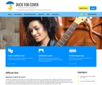 Duckforcover.com.au(Duck for Cover) Screenshot