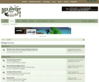 Duckhunter.net(The ultimate waterfowl hunting site for news and information) Screenshot