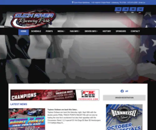 Duckriverracewaypark.com(Duck River Raceway Park) Screenshot