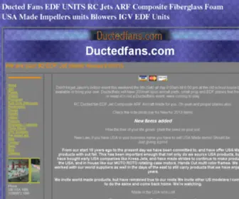 Ductedfans.com(Ducted Fans EDF Jets Composite Electric Jet Products) Screenshot