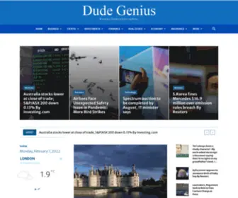 Dudegenius.com(Dude Genius) Screenshot