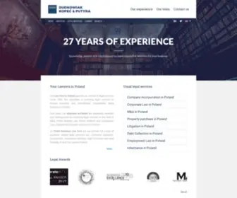 Dudkowiak.com(Law Firm in Poland) Screenshot